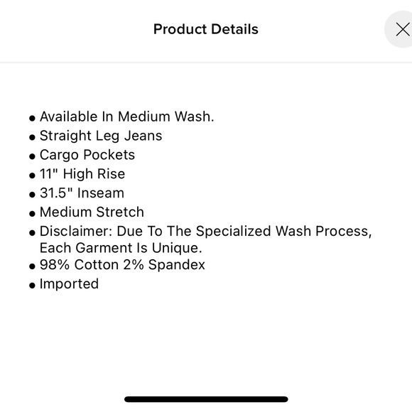 Stretch Cargo Jeans NWT - Picture 5 of 5